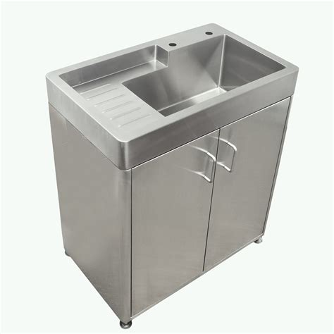 stainless steel utility cabinet with acrylic sink|free standing stainless utility sink.